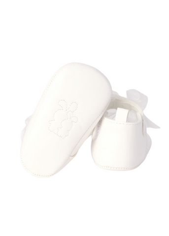 Balerini Eleganti pentru Fetite, Ivory cu Funda Organza 7043 iDO