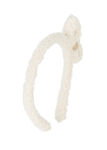 Cream Fur Headband with Ears 10547 Mayoral