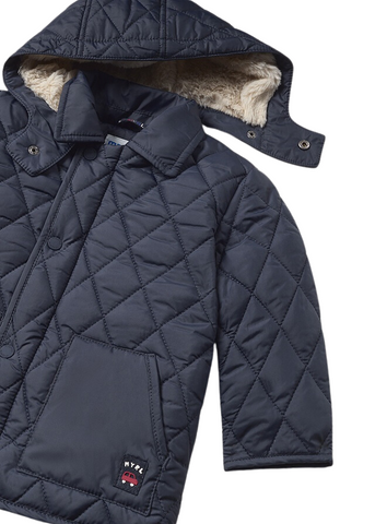 Jacket for Boys, Quilted Navy Blue with Detachable Hood 2440 Mayoral
