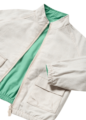 Reversible Green Jacket with Zipper for Boys 1451 Mayoral