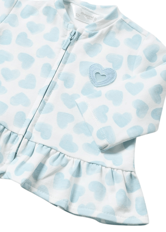 3-piece tracksuit White with Blue Better Cotton, for Girls 1813 Mayoral