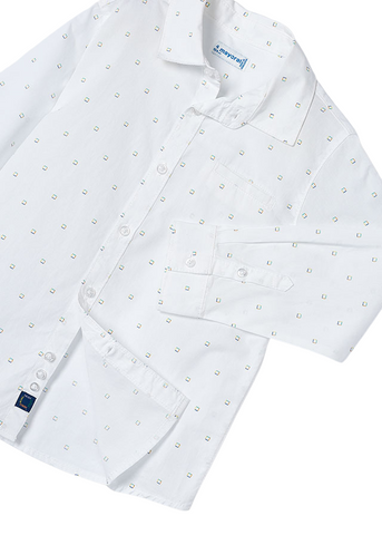 White Shirt with Long Sleeves and Print 3124 Mayoral