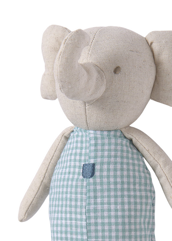 Toy Elephant Beige with Plaid Overalls 19423 Mayoral