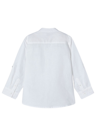 White Shirt with Long Sleeve in Linen and Cotton 3120 Mayoral