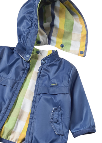 Blue Reversible Windproof Jacket with Hood 1431 Mayoral