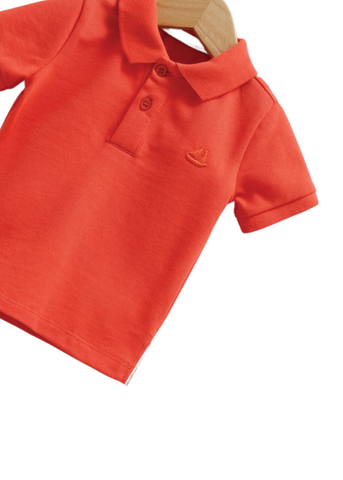 Set of 2 Orange Polo T-shirts and Short Denim Pants 9832 Mell Sweet Baby