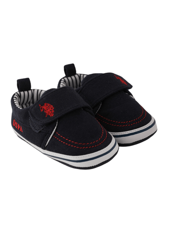 Navy Blue Sports Shoes with Velcro Closure and Logo 1810 V2 Us Polo Assn