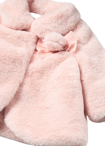 Pink Fur Coat for Girls 2405 Mayoral