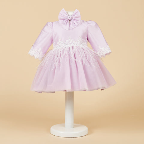 Purple Baptism Dress With Flakes