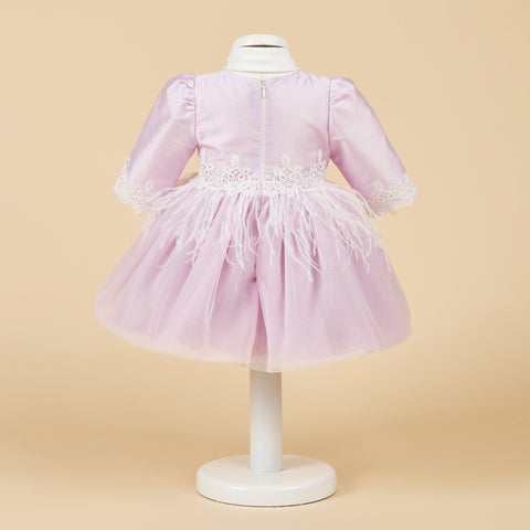 Purple Baptism Dress With Flakes