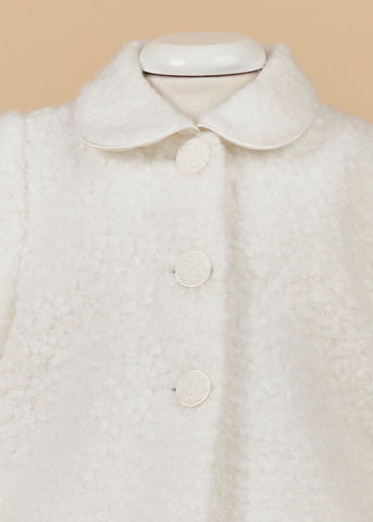 White baby girl coat
