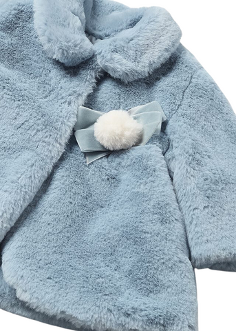 Blue Fur Coat for Girls 2405 Mayoral