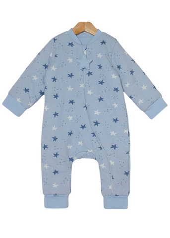 TOG 2.5 Boys' Sleepsuit Blue Cotton Stars UTK9582 Caramell