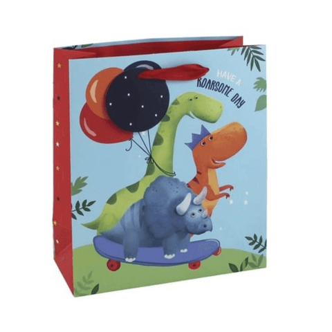 Blue and Red Gift Bag Dino Party GDEW29871L
