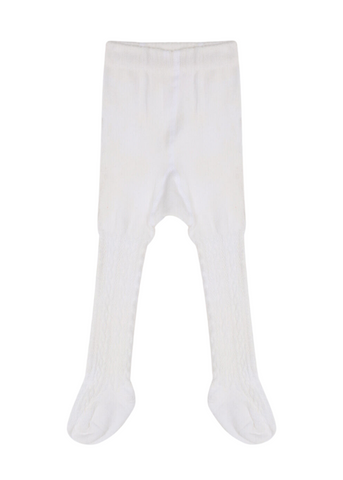 White Cotton Knit Baby Girl Christening Tracksuit USB1330 Us Polo Assn