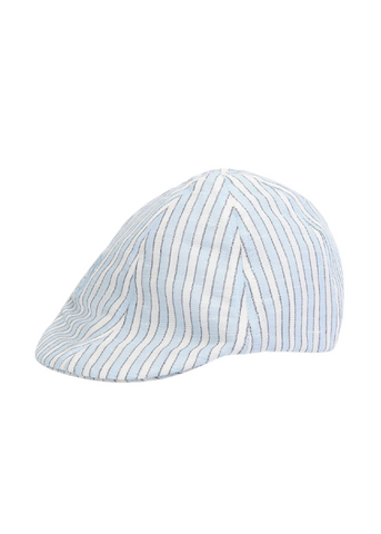 Elegant beret with blue stripes 8910 iDO