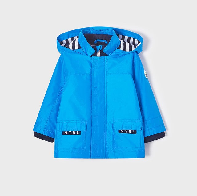 Mayoral 1412 Boy's Blue Fass Jacket With Hood