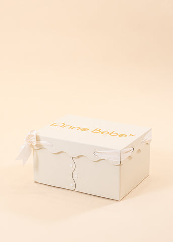 Luxury Square Cream Gift Box Cream Bow 38X28X20cm AnneBebe