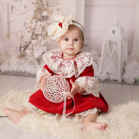 Elegant Long Sleeve Velvet Christmas Dress