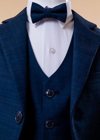 Elegant 5 Piece Navy Blue Suit 1809 LaKids