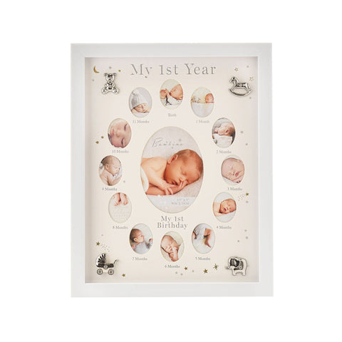 photo frame with 13 openings the first year of the baby's life