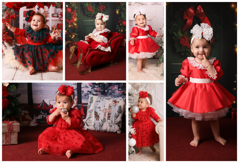 Christmas girls clothes collage