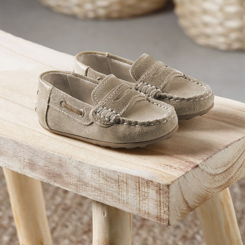 casual shoes moccasins boys 3-6 years khaki