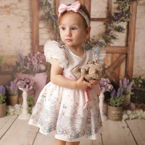 christening dress with drawings