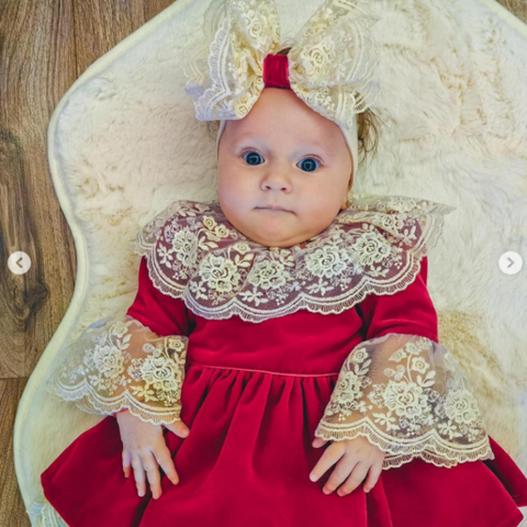 red dress for baptism