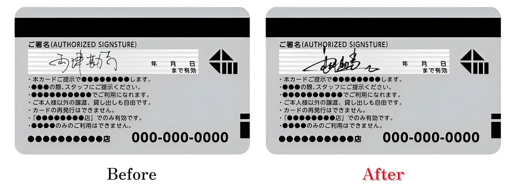 signature on back of credit card