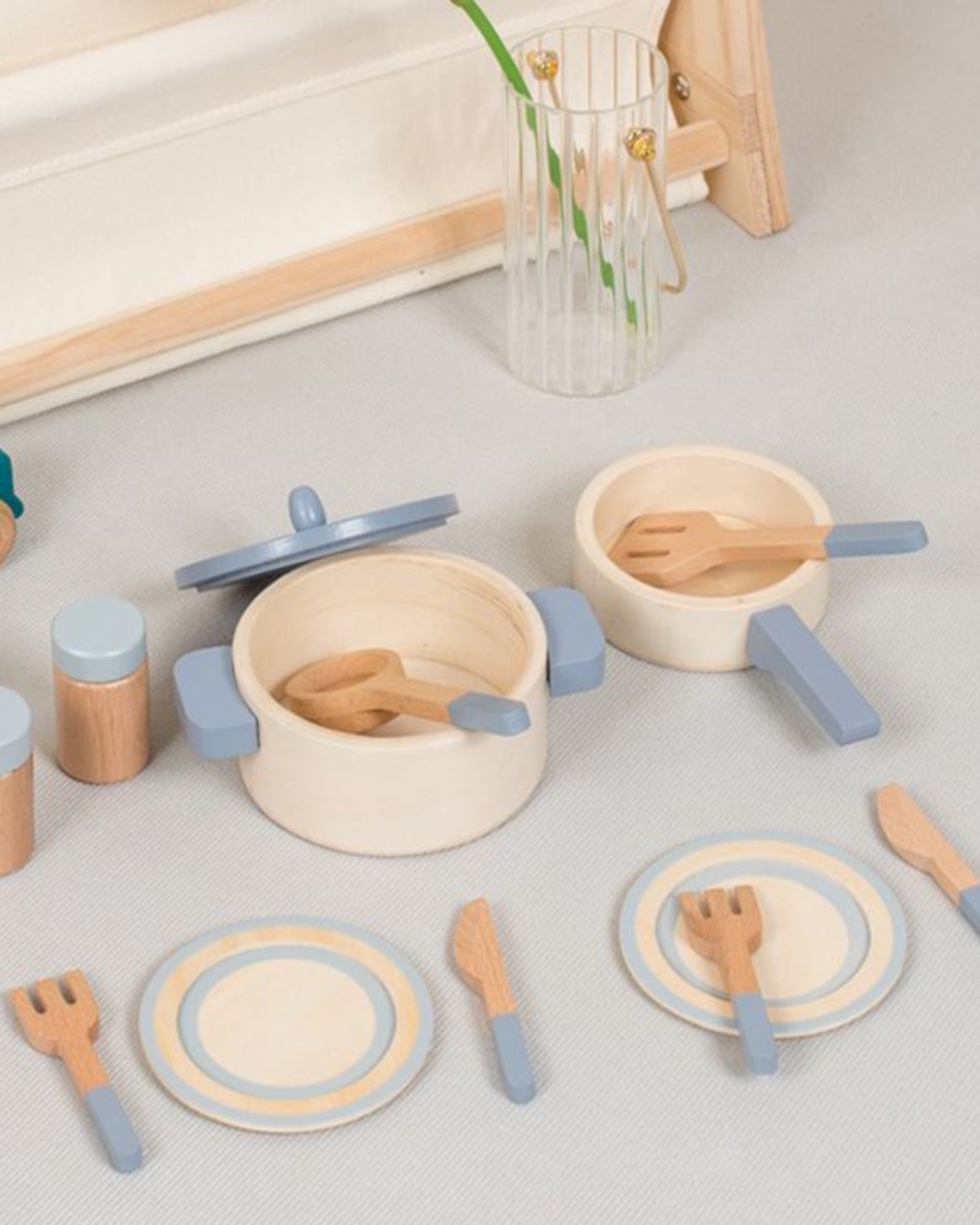 asda wooden kitchen pan set