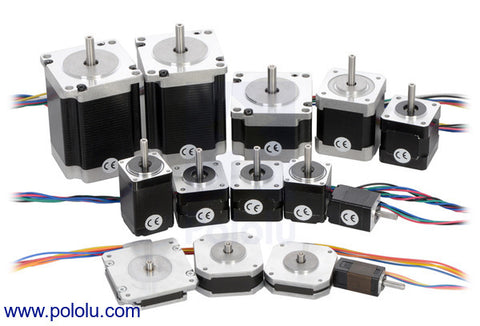 Stepper motors, like these from Pololu can be controlled with a LabJack