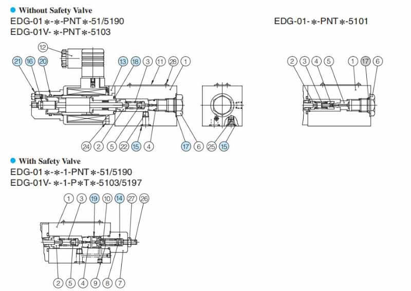 Yuken EDG-01V-C-1-PNT13-51 Hydraulic Valve – Hydraulic Pump Zuosen