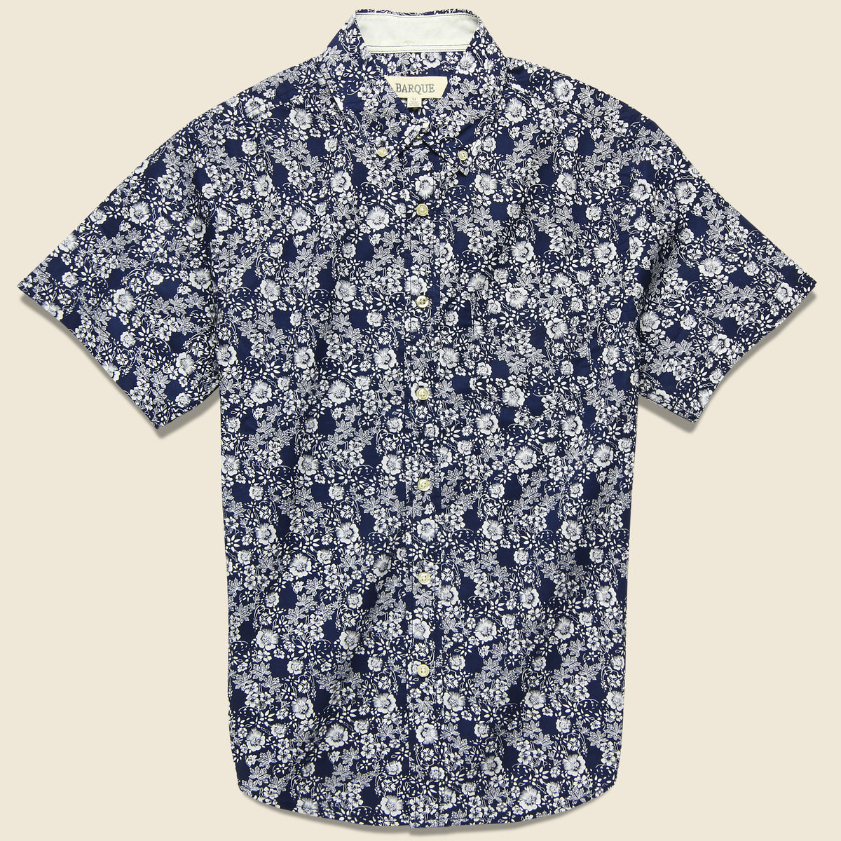 Floral Print Shirt - Navy