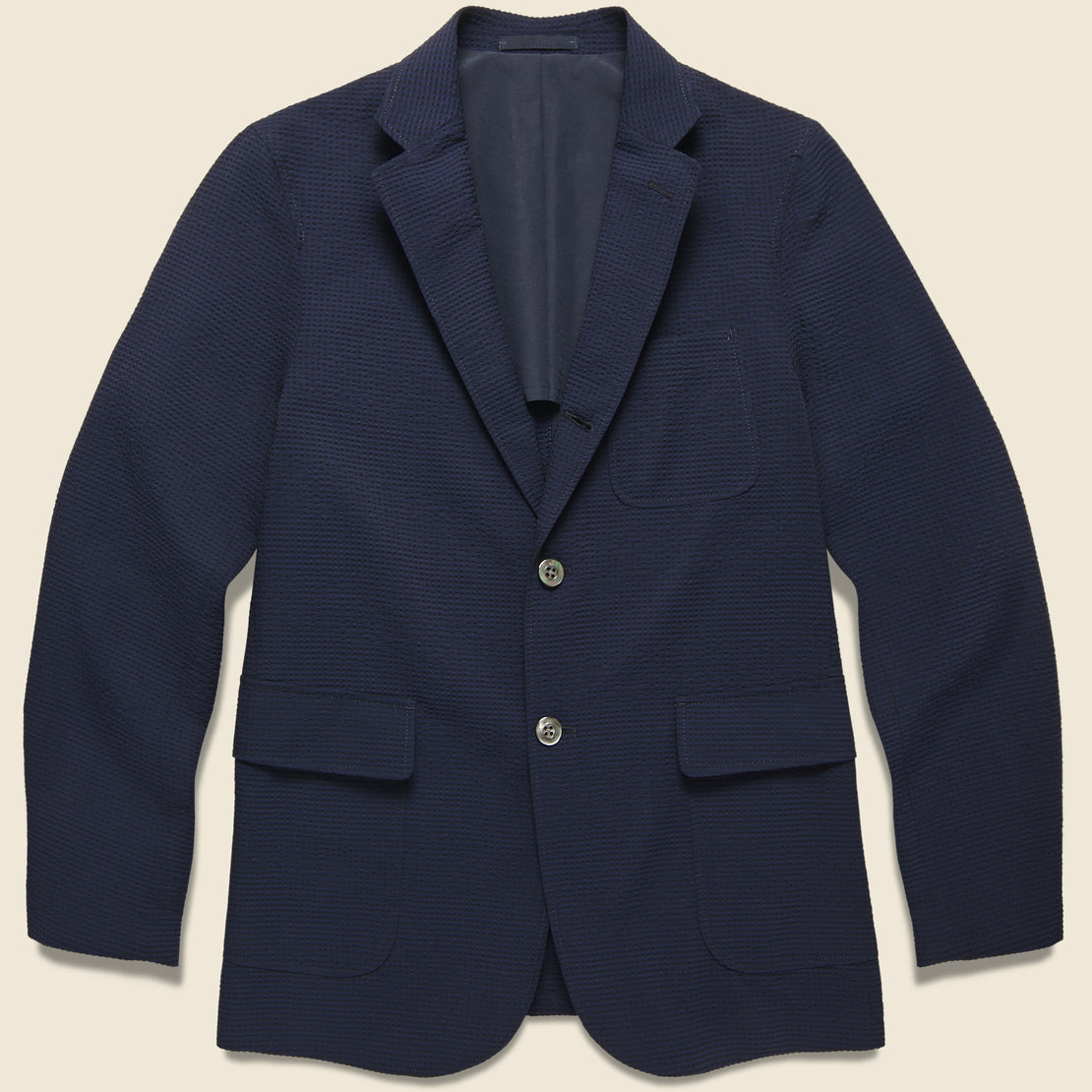 3B Seersucker Sport Jacket - Navy