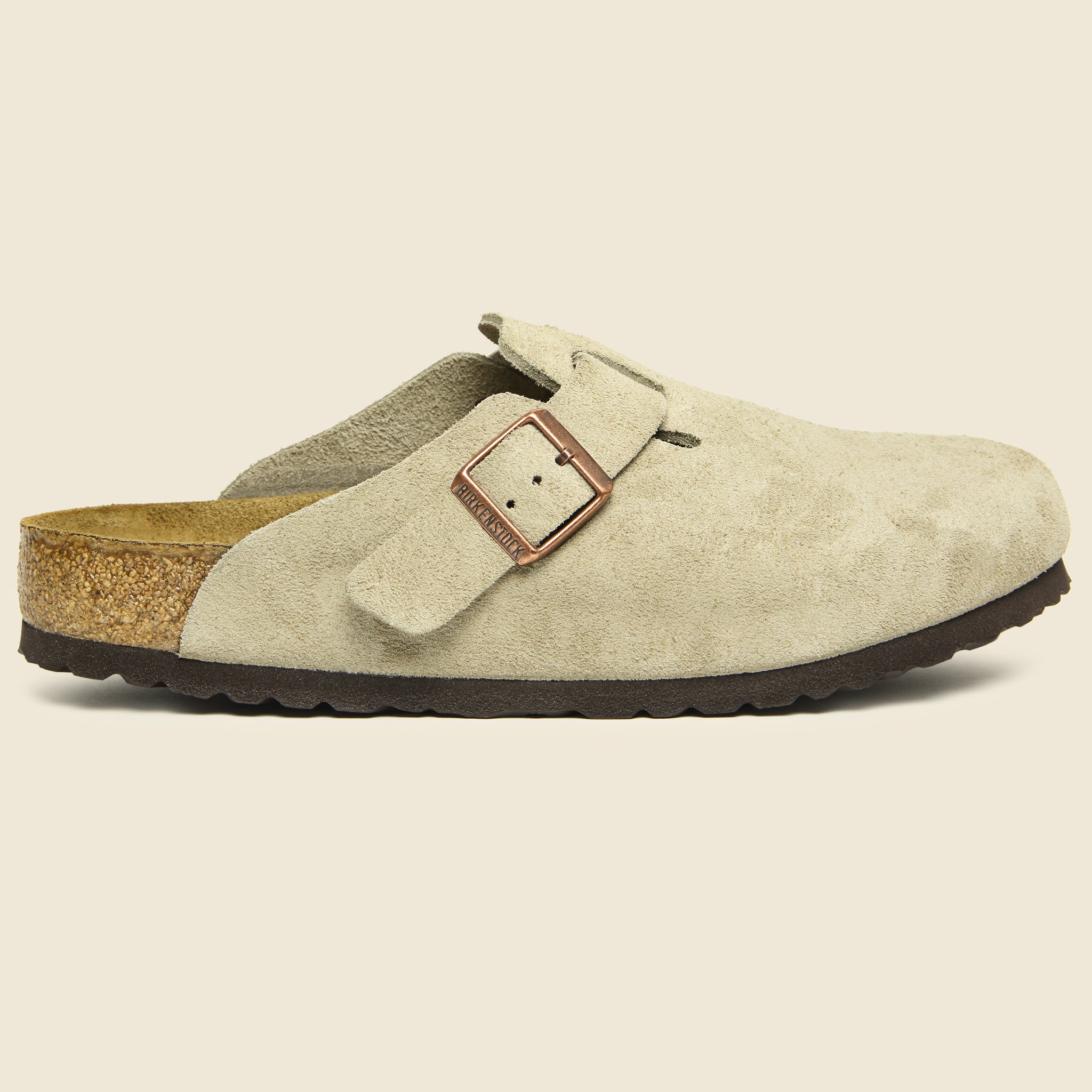 boston suede clog