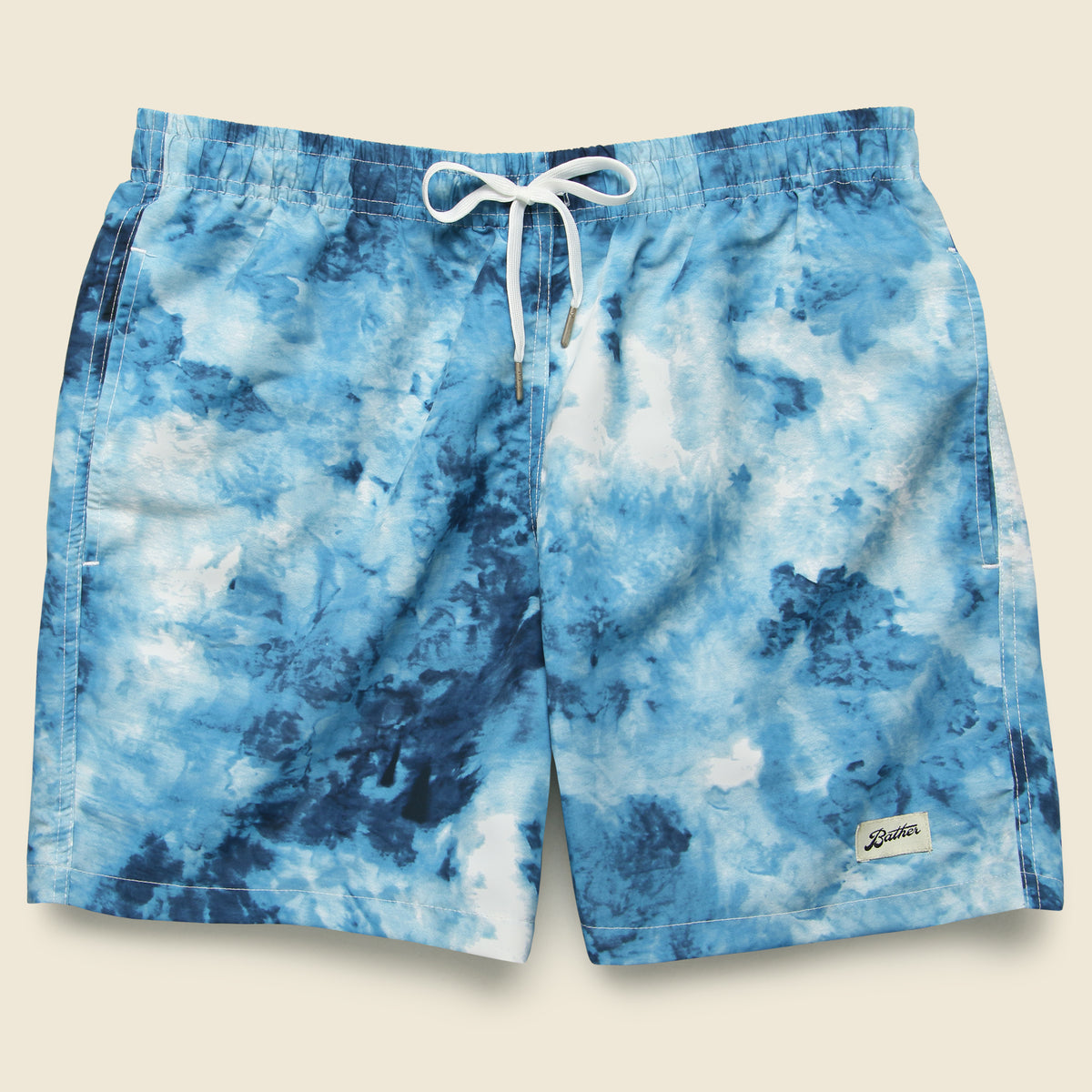 Ice Dye Swim Trunk - Blue