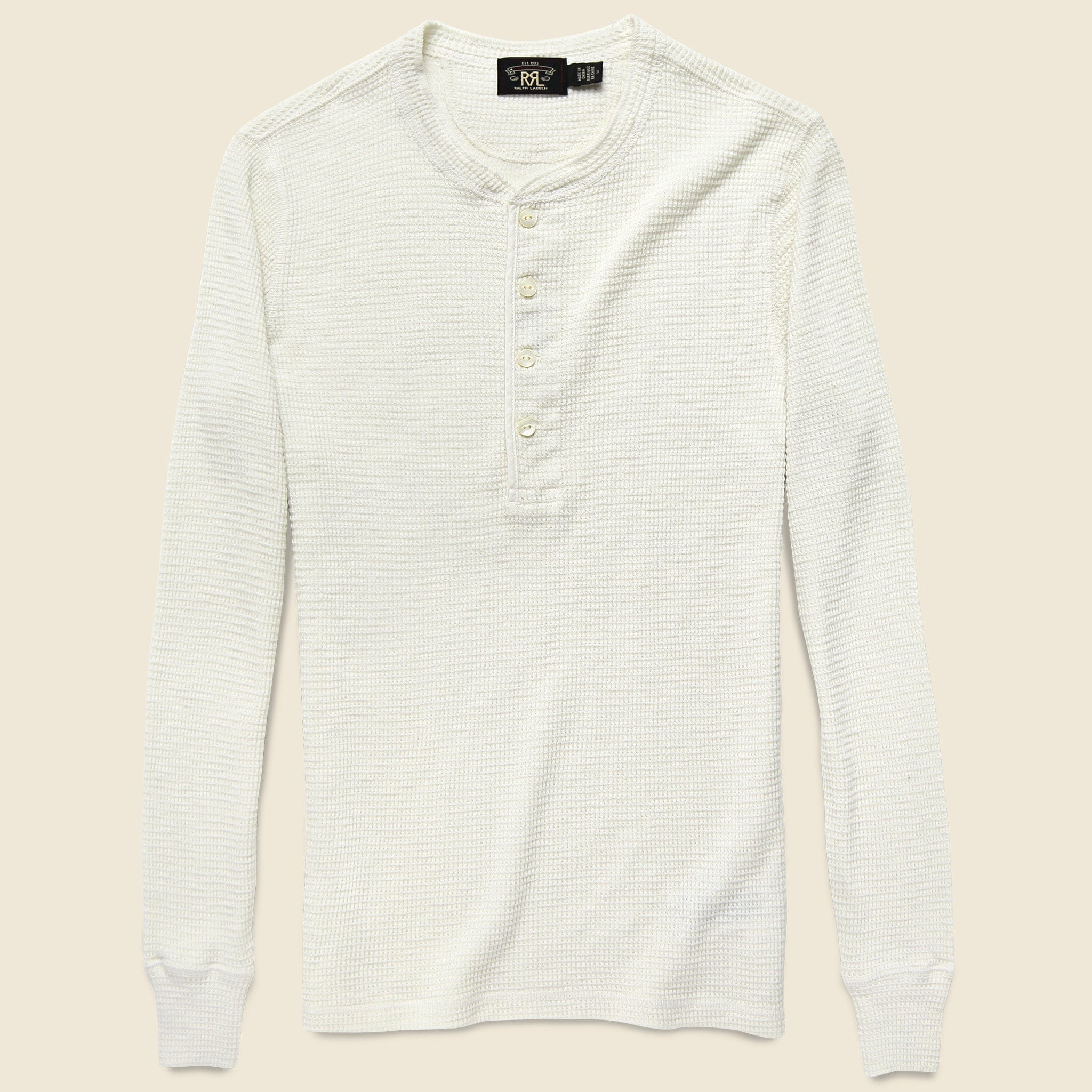 rrl waffle knit henley