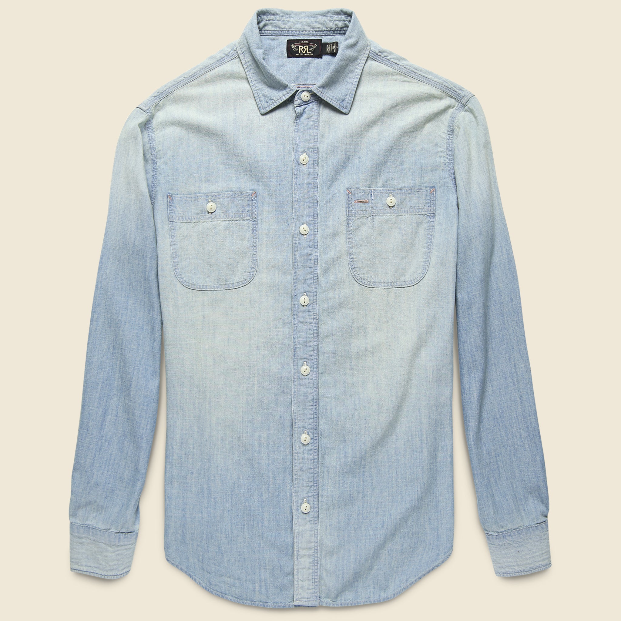 rrl chambray work shirt