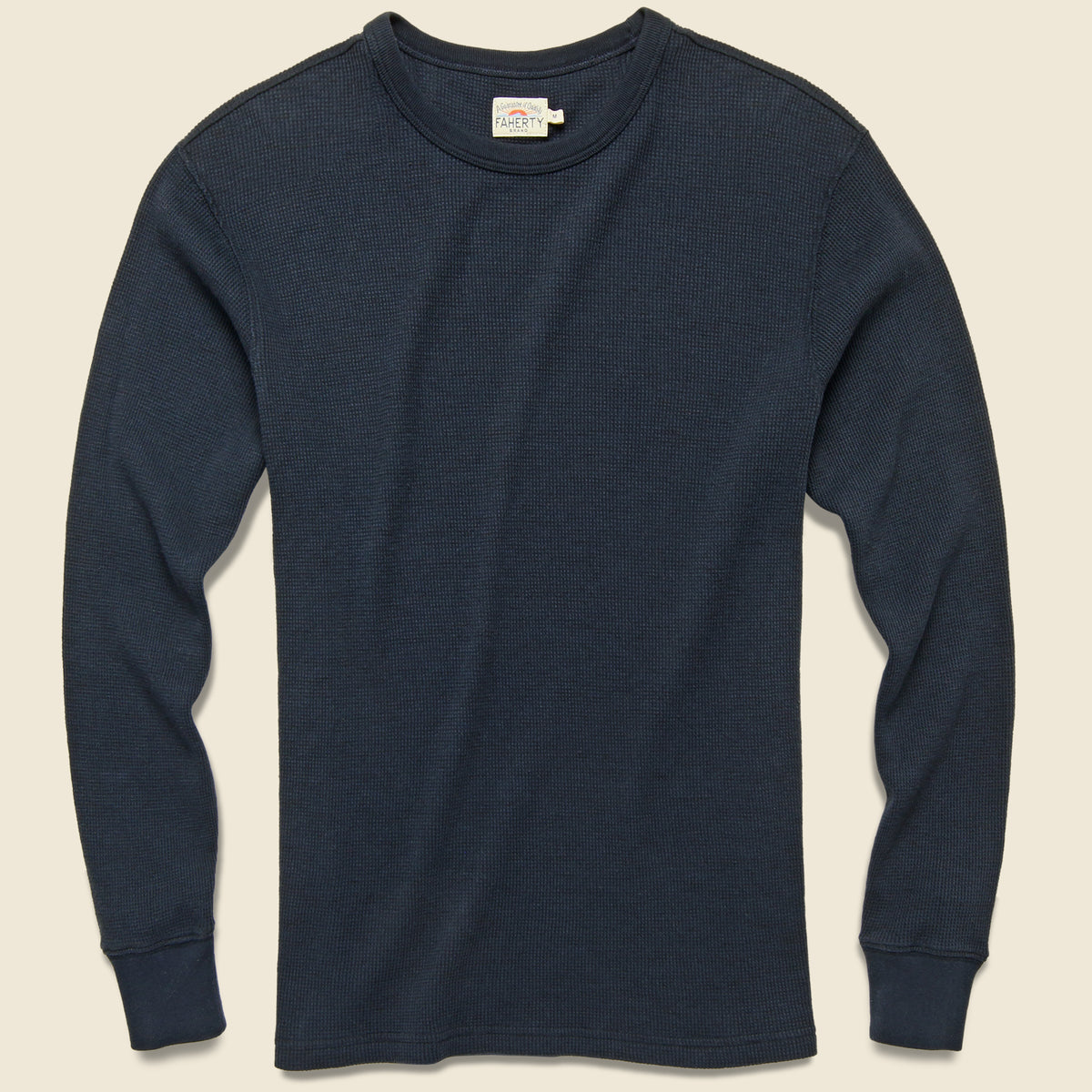 Essential Waffle Crewneck - Navy