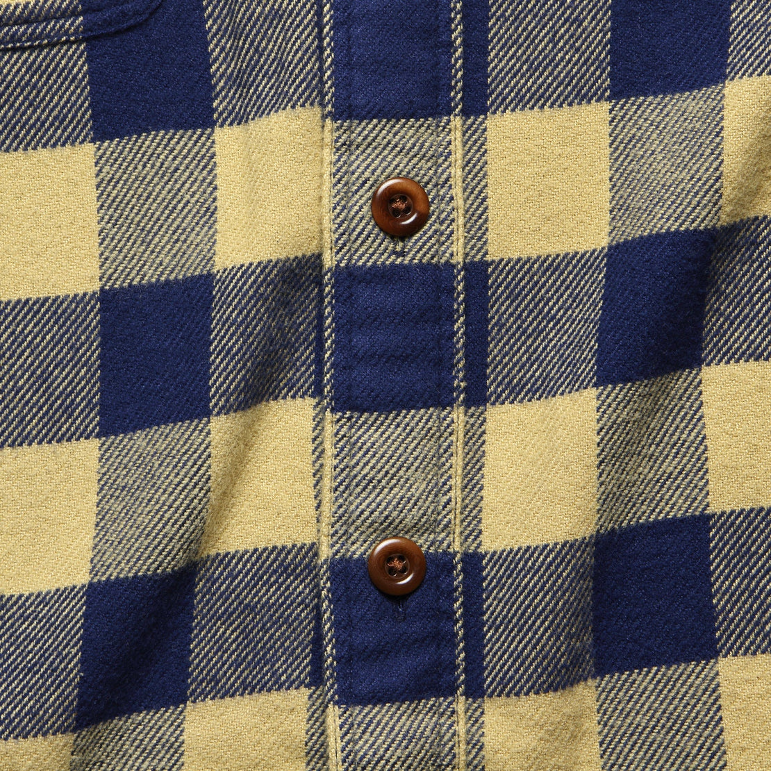 Vintage Twill Flannel - Navy/Gold