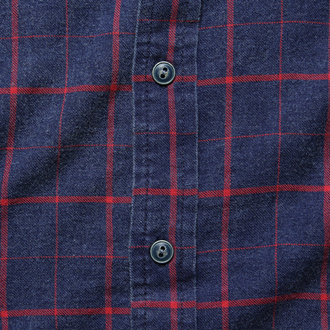 Windowpane Ventura Shirt - Indigo/Red