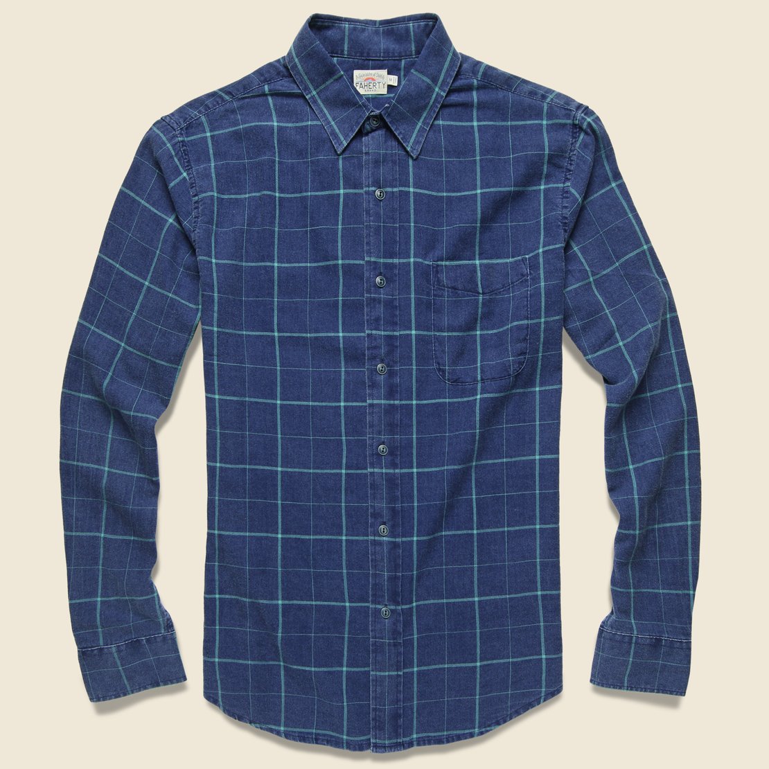 Windowpane Ventura Shirt - Indigo/Blue