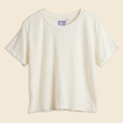 Paige V-Neck Tee | Jungmaven Hemp Clothing Washed White / XL