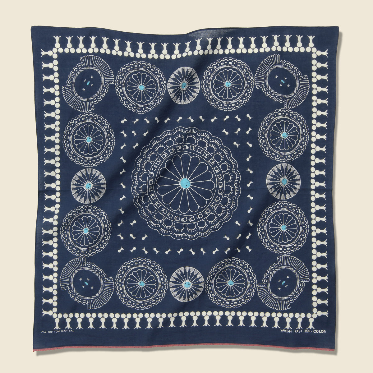 Fastcolor Selvedge Concho Bandana - Navy