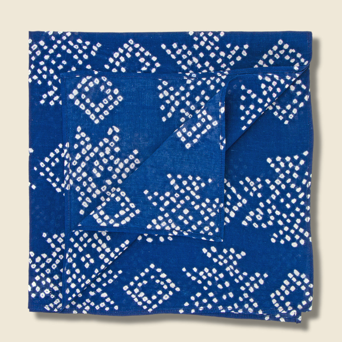 Bandhani Bandana - Indigo Geo Dot