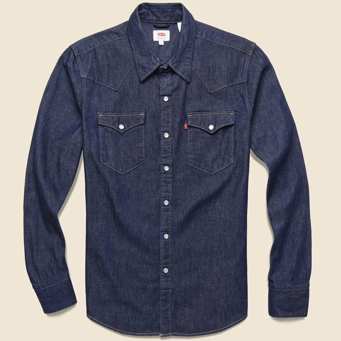 Barstow Denim Western Shirt - Red Cast 