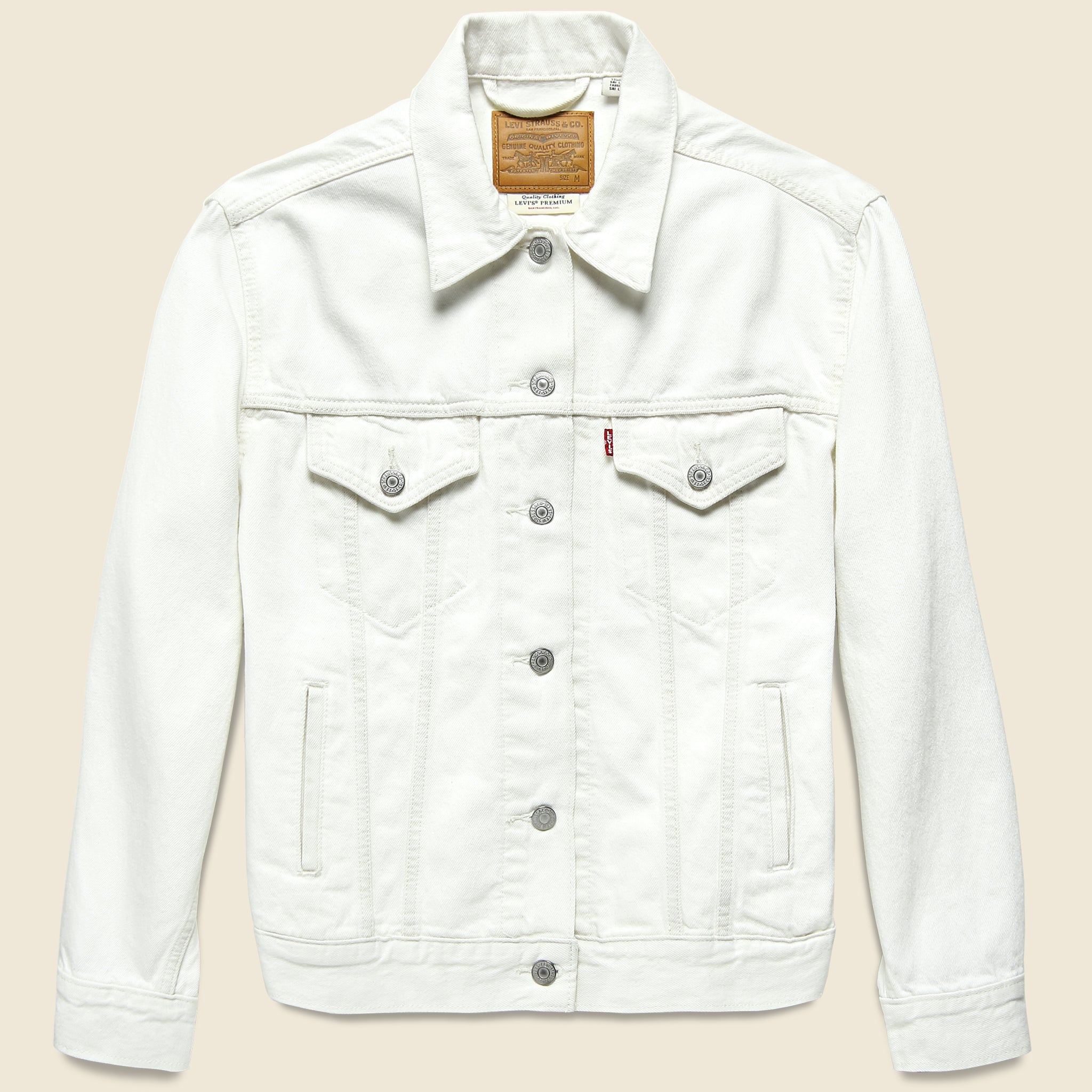 levi's ex boyfriend trucker jacket white