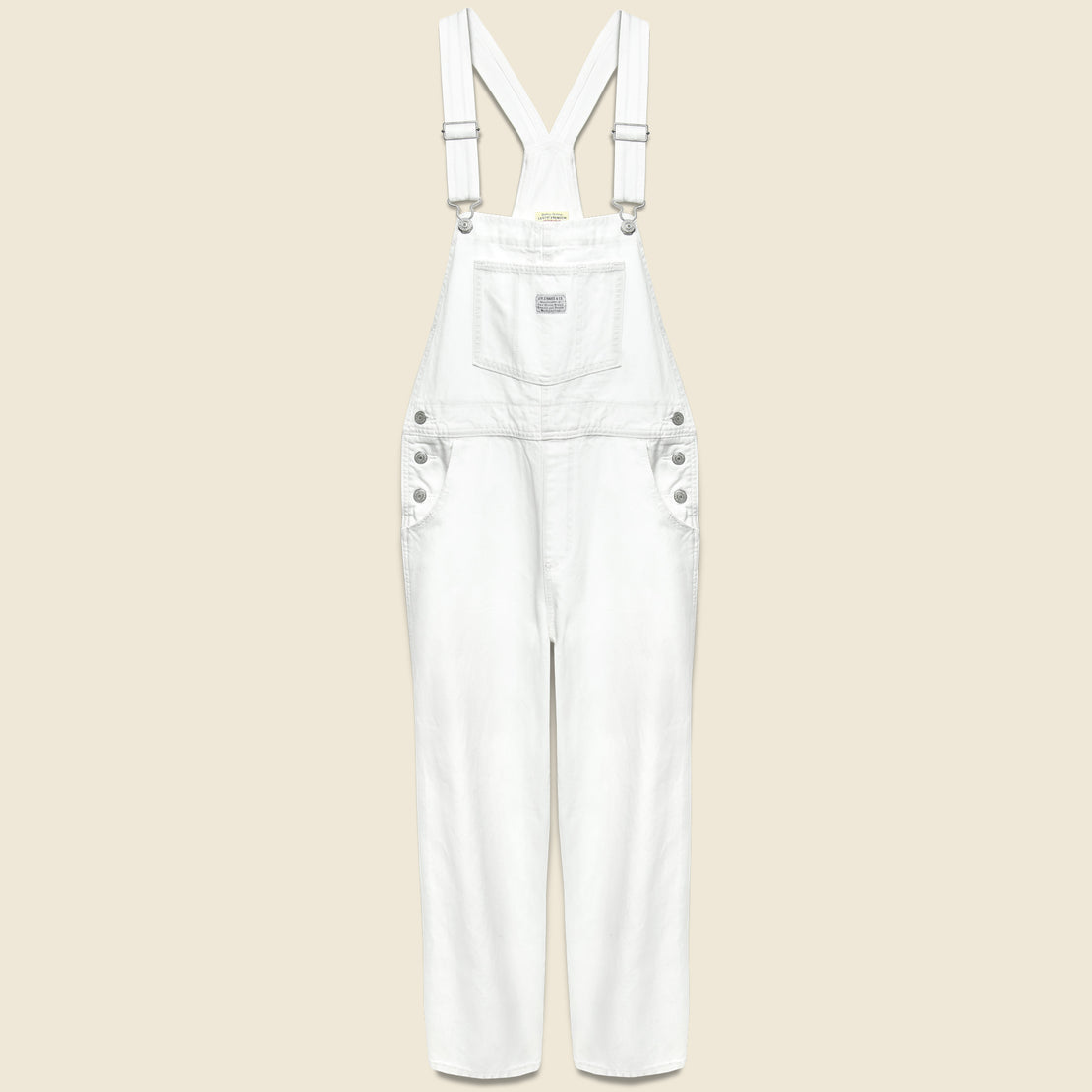 levi white overalls