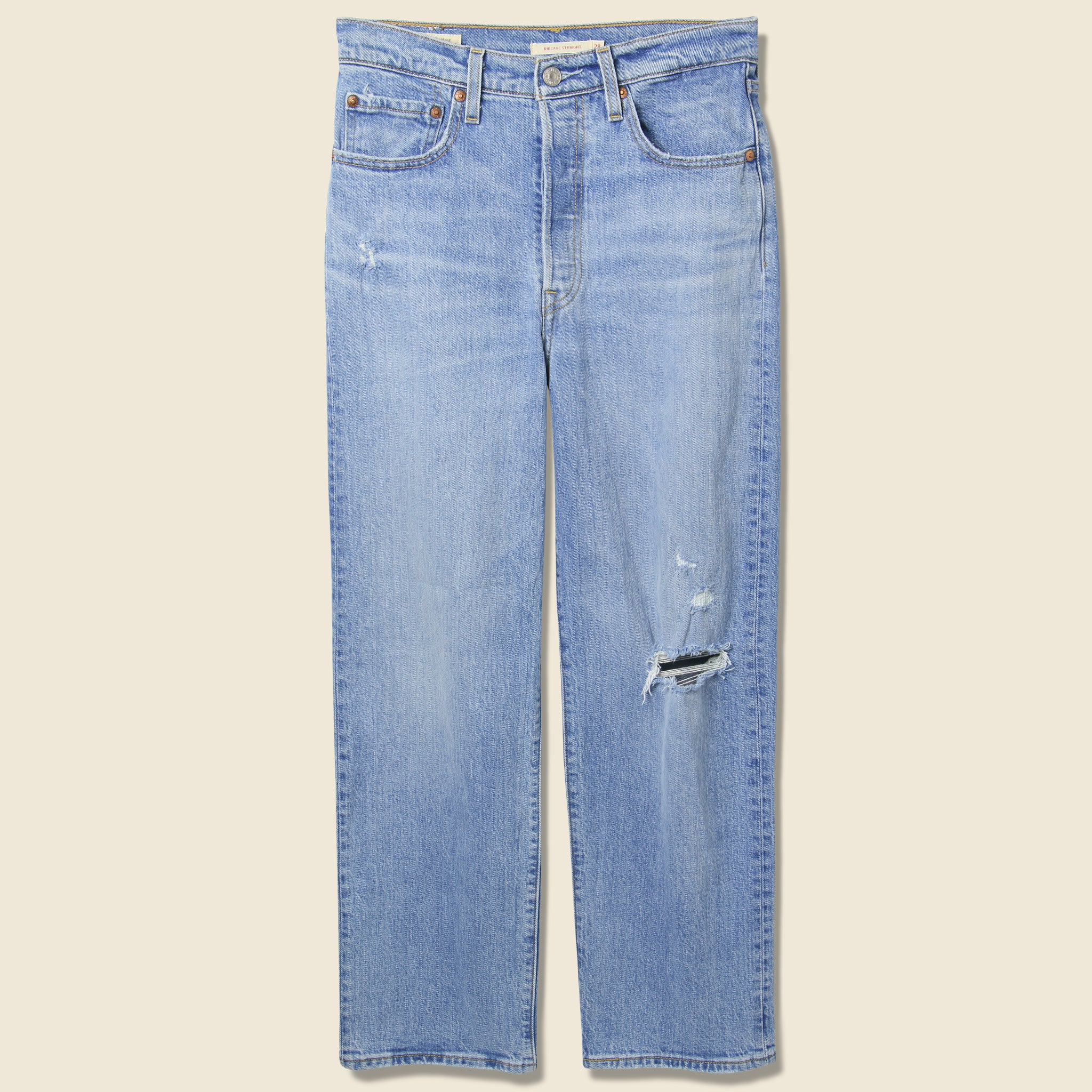 levi's ribcage straight selvedge jeans